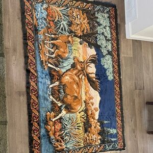 Rustic Wildlife Tapestry Rug